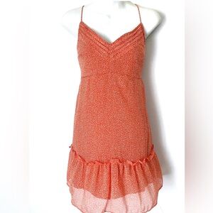 Abercrombie & Fitch Vibrant Orange Patterned Top